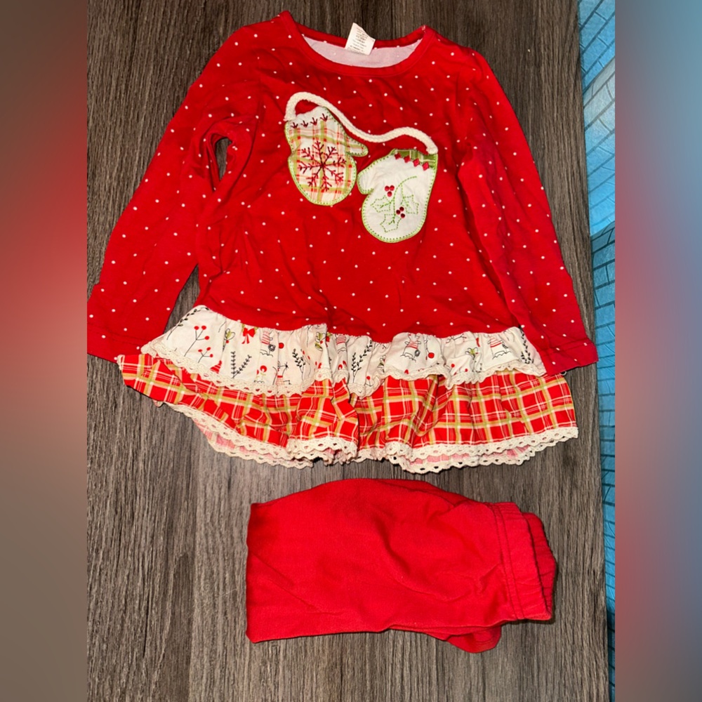 Kids Red Holiday Matching Set